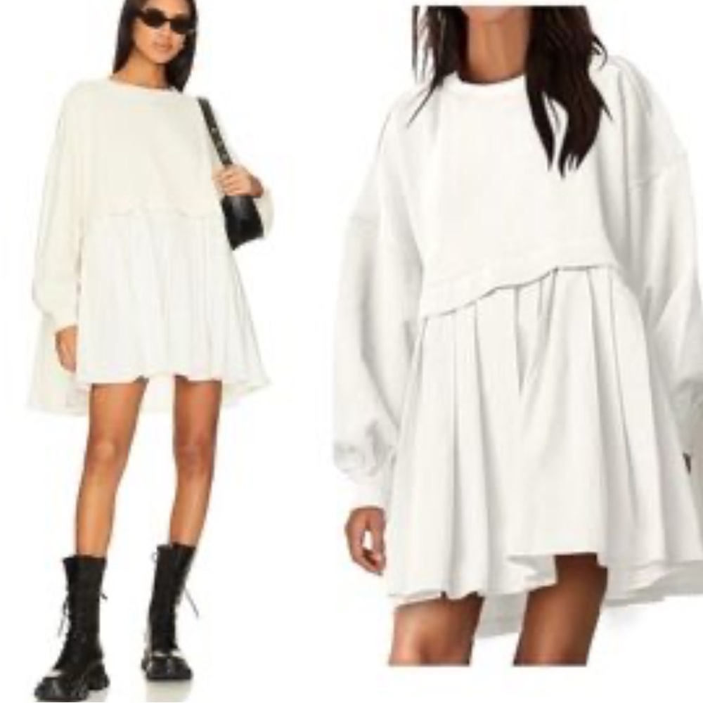 NET FREE PEOPLE Eleanor Sweatshirt Dress Size SMALL Super oversized!